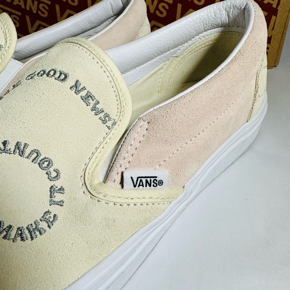 Classic Vans Slip on Shoes ..Spread Some Good News - Picture 2 of 13